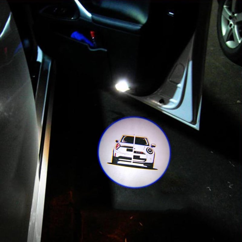 akarin 2Pcs Door Lights Logo for Mi ni r55 r56 r57 r58 r59 r60 r51 f54 f56 f55 f57 f60 f65 u25 Puddle Lights Car Door Logo Lights Projector Courtesy LED Ghost Shadow Lamps Accessories (f65) - Image 5